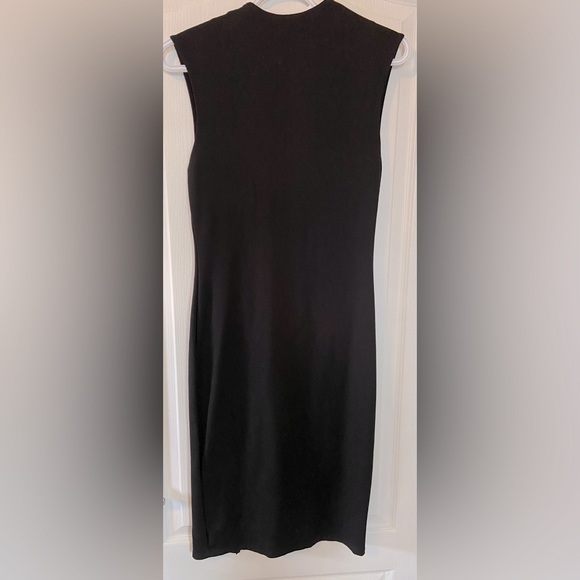Sleeveless Midi Black Bodycon, Classy, Cocktail, Holiday, Wedding Guest Dress - Picture 2 of 4
